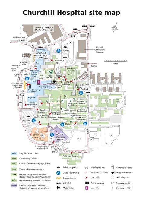 map of churchill hospital site